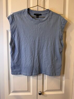All Saints Powder Blue Muscle Tee